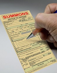 A court summons A court summons
