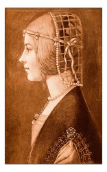 A sketch by Leonardo Da Vinci of a model in profile. A sketch by Leonardo Da Vinci of a model in profile.