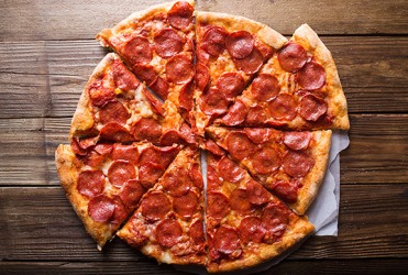 Proportionate slices of pizza Proportionate slices of pizza