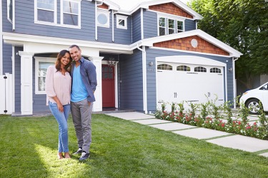 A couple purchasing their first home. A couple purchasing their first home.