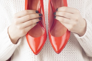 She will purloin her cousin's red shoes because they go perfectly with her outfit. She will purloin her cousin's red shoes because they go perfectly with her outfit.