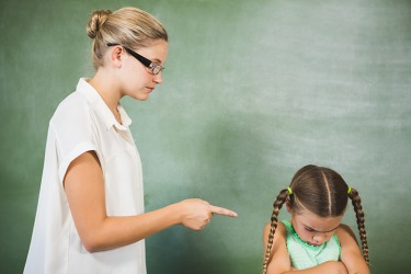 The teacher put the student in her place when she disrupted the class. The teacher put the student in her place when she disrupted the class.