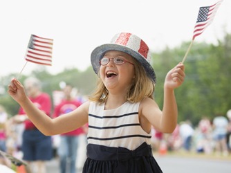 Haley wore her patriotic top hat to the Fourth of July parade. Haley wore her patriotic top hat to the Fourth of July parade.