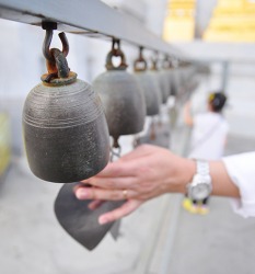 Bells of reincarnation or Samsara in a pagoda in Thailand Bells of reincarnation or Samsara in a pagoda in Thailand