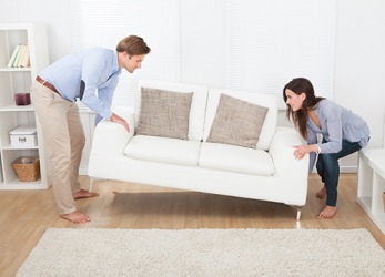 Irene had a great idea to reposition the couch to make the apartment feel larger. Irene had a great idea to reposition the couch to make the apartment feel larger.