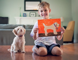 Kyle created a representation of his new puppy Lola. Kyle created a representation of his new puppy Lola.
