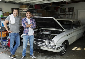 Hector and his son Omar restore classic cars together because they both share a passion for it. Hector and his son Omar restore classic cars together because they both share a passion for it.