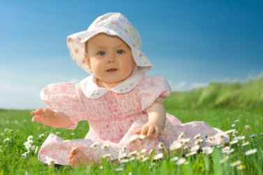 A bonny little baby girl. A bonny little baby girl.