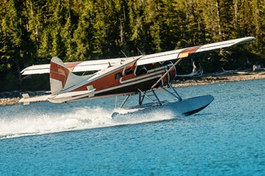 A seaplane has rudders for the air as well as ones to help steer it in the water. A seaplane has rudders for the air as well as ones to help steer it in the water.