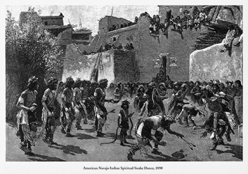 The Navajo regard snakes as sacred animals. The Navajo regard snakes as sacred animals.