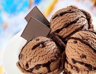 Sugar gives chocolate ice cream a sweet sapor. Sugar gives chocolate ice cream a sweet sapor.