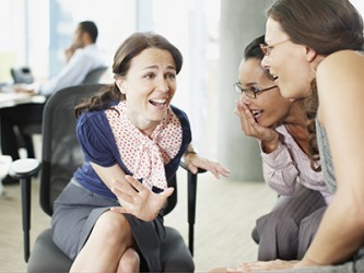 Bethany couldn't wait to tell her coworkers about the office scandal involving their supervisor. Bethany couldn't wait to tell her coworkers about the office scandal involving their supervisor.