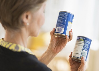 On second-thought, Mary decided to purchase the can of soup that has less sodium. On second-thought, Mary decided to purchase the can of soup that has less sodium.