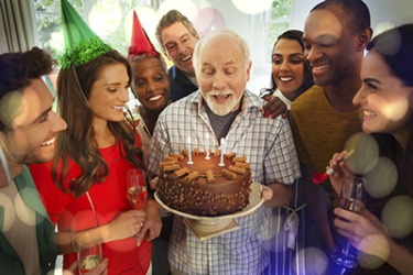 Frank is a self-confessed chocolate fanatic so his friends got him a triple chocolate fudge cake for his birthday. Frank is a self-confessed chocolate fanatic so his friends got him a triple chocolate fudge cake for his birthday.