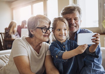 Rylee took a selfie with her grandparents when they were visiting for the holiday. Rylee took a selfie with her grandparents when they were visiting for the holiday.