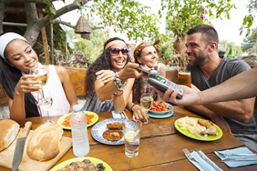 Claudette paid for the whole shebang because she was celebrating her recent job promotion with her friends. Claudette paid for the whole shebang because she was celebrating her recent job promotion with her friends.