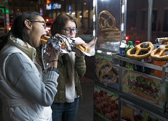 When the girls asked for a dirty-water dog, it was obvious from their shibboleth that they were native New Yorkers. When the girls asked for a dirty-water dog, it was obvious from their shibboleth that they were native New Yorkers.
