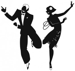 A couple dancing the shimmy from the 1920's. A couple dancing the shimmy from the 1920's.