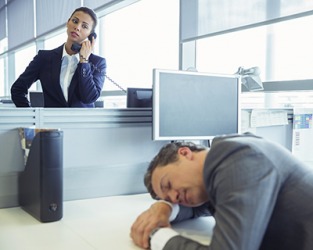 Clayton regularly shirks his responsibilities at work by claiming he suffers from narcolepsy. Clayton regularly shirks his responsibilities at work by claiming he suffers from narcolepsy.
