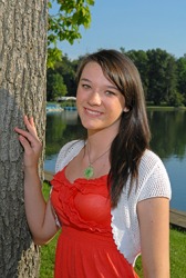 Monica wore a shrug over her camisole top. Monica wore a shrug over her camisole top.