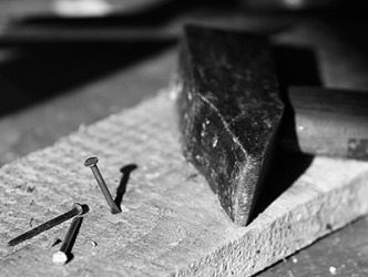 It is hard to hit a nail when it starts to slant. It is hard to hit a nail when it starts to slant.