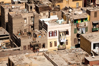 A slum in Cairo, Egypt. A slum in Cairo, Egypt.