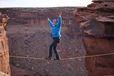 Highliners put themselves in mortal danger for the sake of thrill seeking. Highliners put themselves in mortal danger for the sake of thrill seeking.