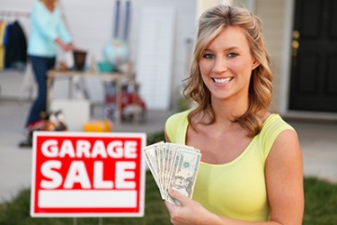 Natalie considered her garage sale a success because she made over one hundred dollars. Natalie considered her garage sale a success because she made over one hundred dollars.