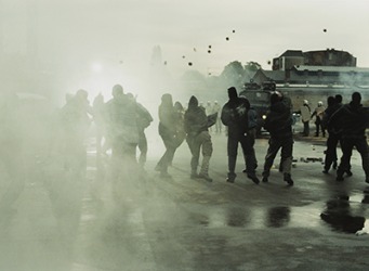 There was anarchy in the streets during the riots. There was anarchy in the streets during the riots.