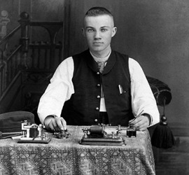 The telegraph machine was invented in the 1800's and kickstarted the telecommunications revolution. The telegraph machine was invented in the 1800's and kickstarted the telecommunications revolution.