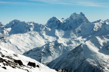 Winter in the Caucasus Mountains. Winter in the Caucasus Mountains.