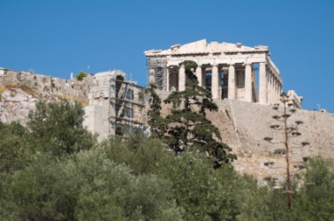 The Parthenon atop the acropolis in Athens. The Parthenon atop the acropolis in Athens.