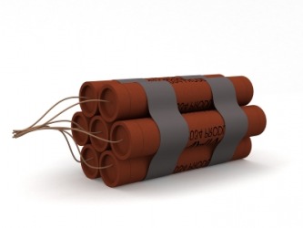 Sticks of dynamite. Sticks of dynamite.