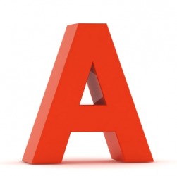 The letter A. The letter A.