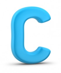 The letter C. The letter C.