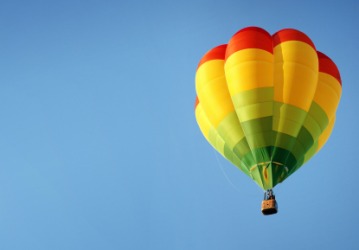 Hot air is used to elevate this balloon. Hot air is used to elevate this balloon.