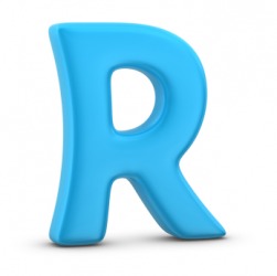The letter R. The letter R.