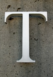 The letter T. The letter T.