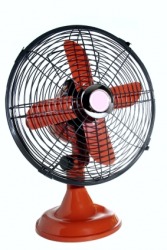 An electric fan. An electric fan.
