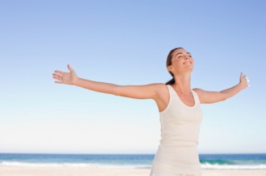 A woman enjoys a carefree day. A woman enjoys a carefree day.