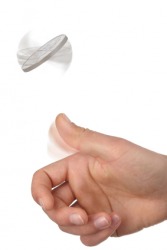 A flip of the coin. A flip of the coin.