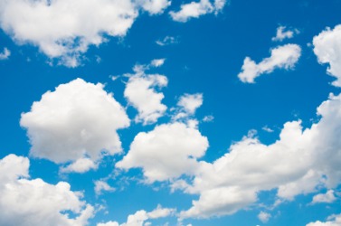 Fluffy white clouds. Fluffy white clouds.