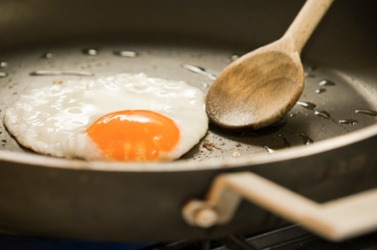 Frying eggs. Frying eggs.