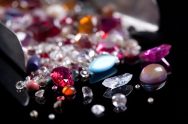 Several different colored gems. Several different colored gems.