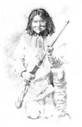 A portrait of Geronimo. A portrait of Geronimo.