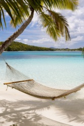 A hammock on the beach. A hammock on the beach.