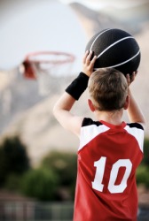 A young hoopster. A young hoopster.