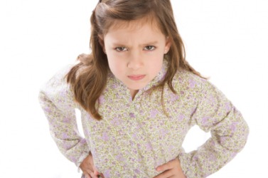 A little girl showing her indignation. A little girl showing her indignation.