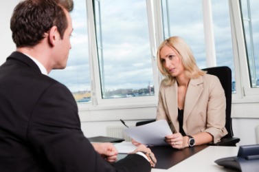 A business interview. A business interview.