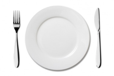 This empty plate is a circle. This empty plate is a circle.